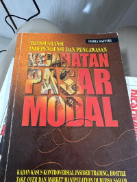 Image of Transparansi Independensi dan Pengawasan Kejahatan Pasar Modal