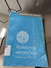 Image of Vorlesungsverzeichnis Wintersemester 1992/93